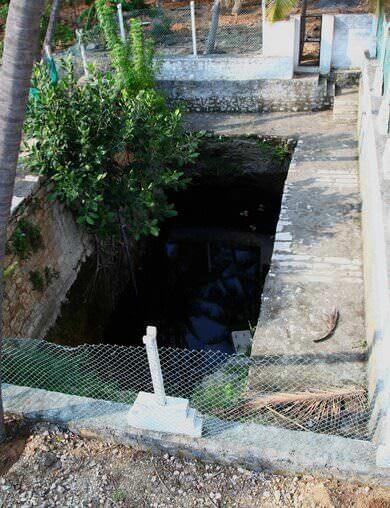 An open well within the property that supports the irrigation